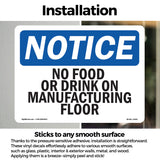 No Food Or Drinks On Manufacturing Floor