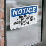 No Food Or Drinks On Manufacturing Floor