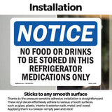 No Food Or Drinks To Be Stored In This Refrigerator