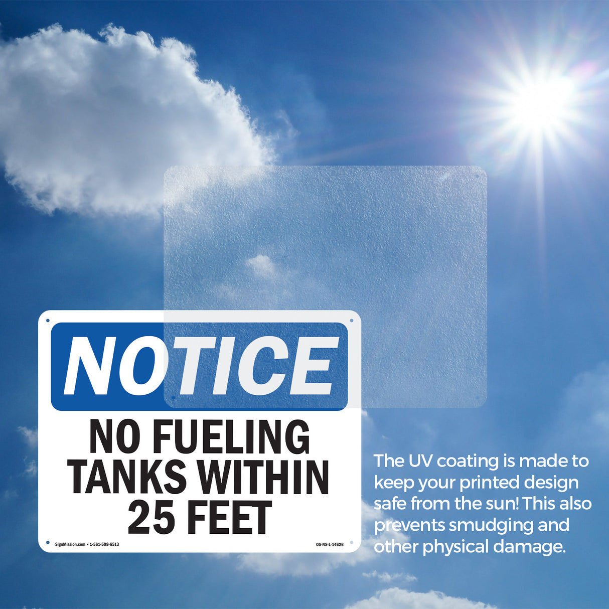 No Fueling Tanks Within 25 Feet