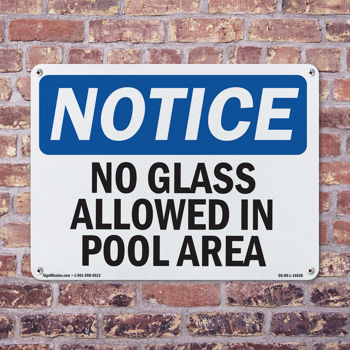 No Glass Allowed In Pool Area