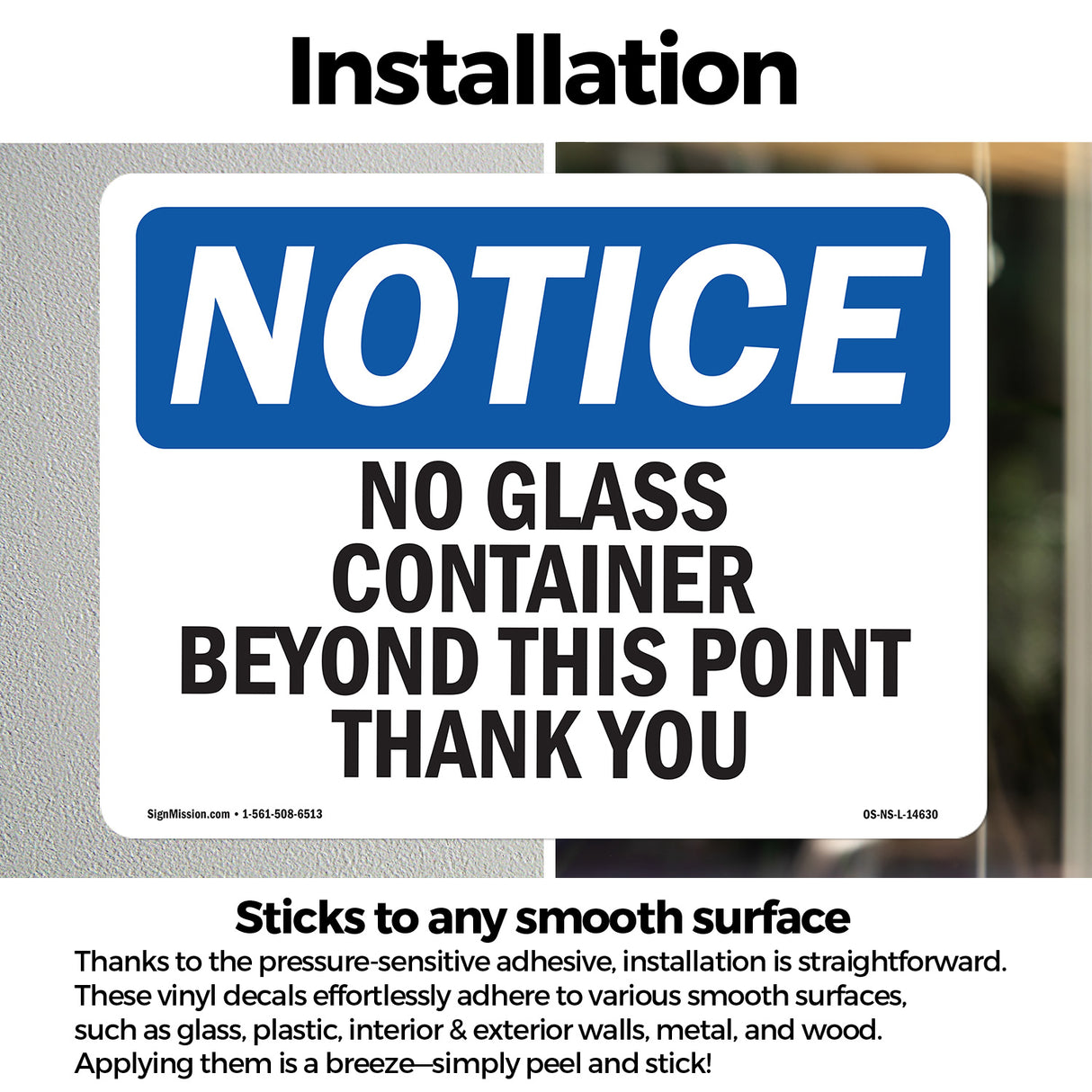 No Glass Containers Beyond This Point Thank You