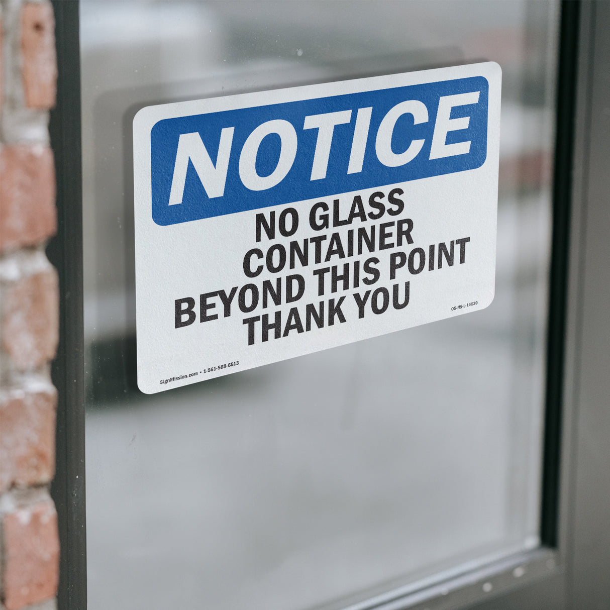 No Glass Containers Beyond This Point Thank You