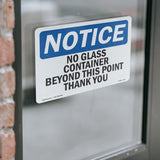 No Glass Containers Beyond This Point Thank You