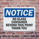 No Glass Containers Beyond This Point Thank You
