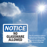 No Glassware Allowed