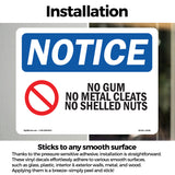 No Gum No Metal Cleats No Shelled Nuts