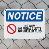 No Gum No Metal Cleats No Shelled Nuts
