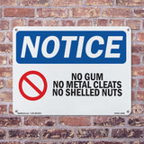 No Gum No Metal Cleats No Shelled Nuts
