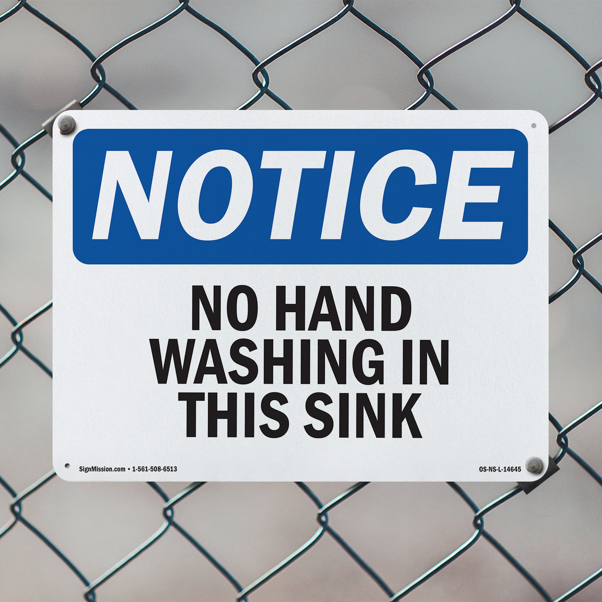 No Hand Washing In This Sink