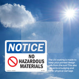 No Hazardous Materials