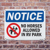 No Horses Allowed In RV Park