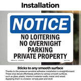 No Loitering No Overnight Parking Private Property