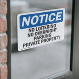 No Loitering No Overnight Parking Private Property