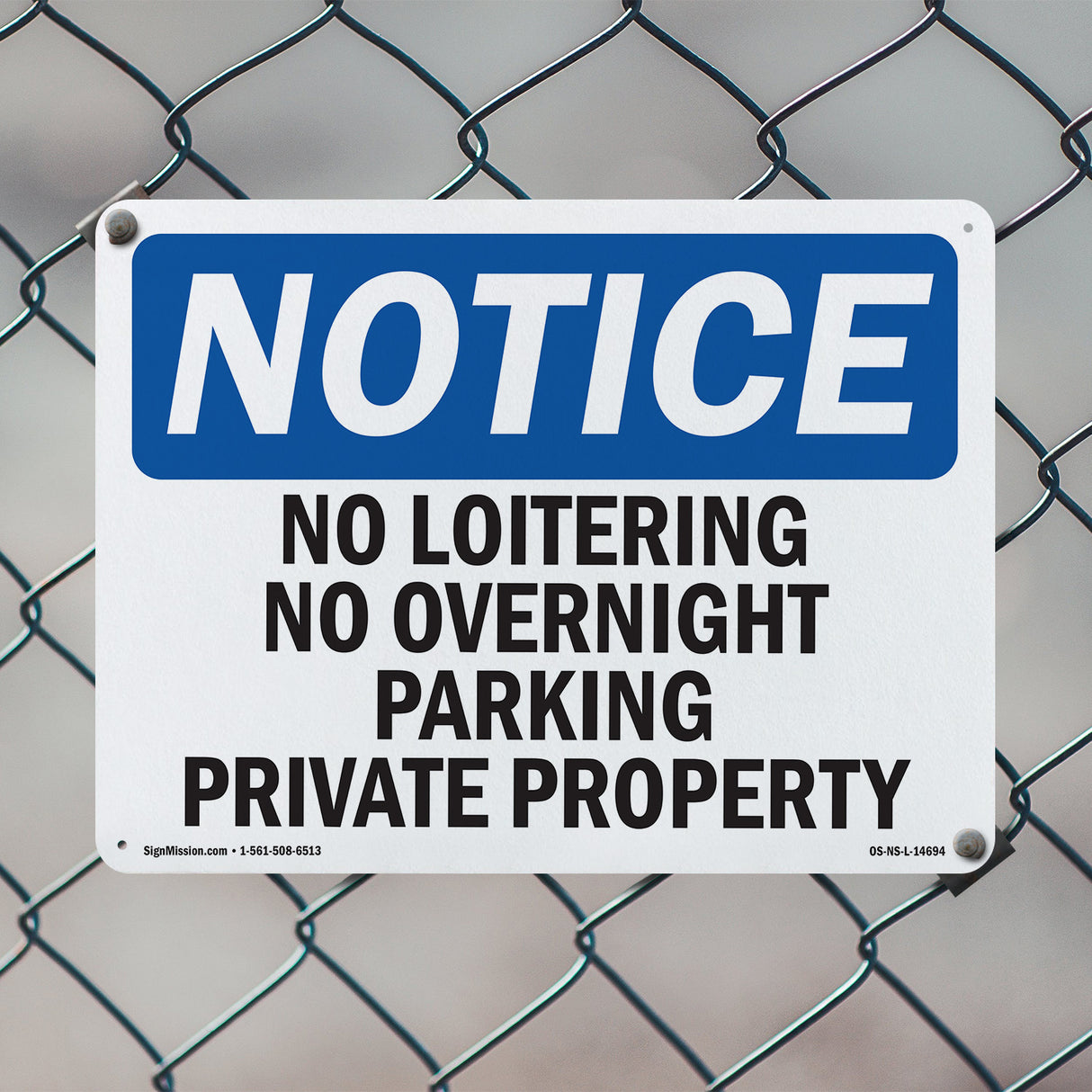 No Loitering No Overnight Parking Private Property