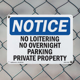 No Loitering No Overnight Parking Private Property