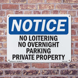 No Loitering No Overnight Parking Private Property