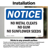 No Metal Cleats No Gum No Sunflower Seeds