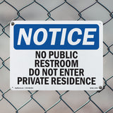 No Public Restroom Do Not Enter Private Residence