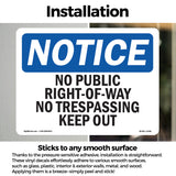 No Public Right-Of-Way No Trespassing Keep Out