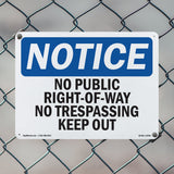 No Public Right-Of-Way No Trespassing Keep Out
