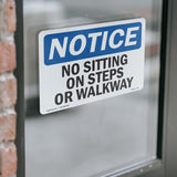 No Sitting On Steps Or Walkway