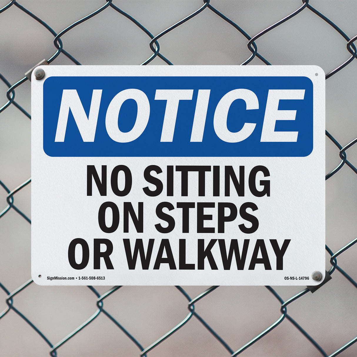 No Sitting On Steps Or Walkway