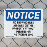 No Snowmobiles Allowed On This Property