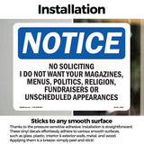 No Soliciting I Do Not Want Your Magazines,