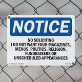 No Soliciting I Do Not Want Your Magazines,