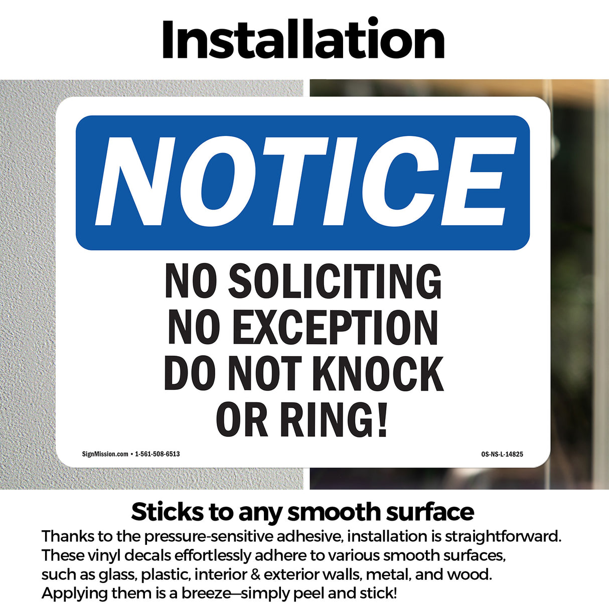 No Soliciting No Exceptions Do Not Knock Or Ring!