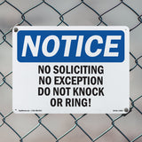 No Soliciting No Exceptions Do Not Knock Or Ring!