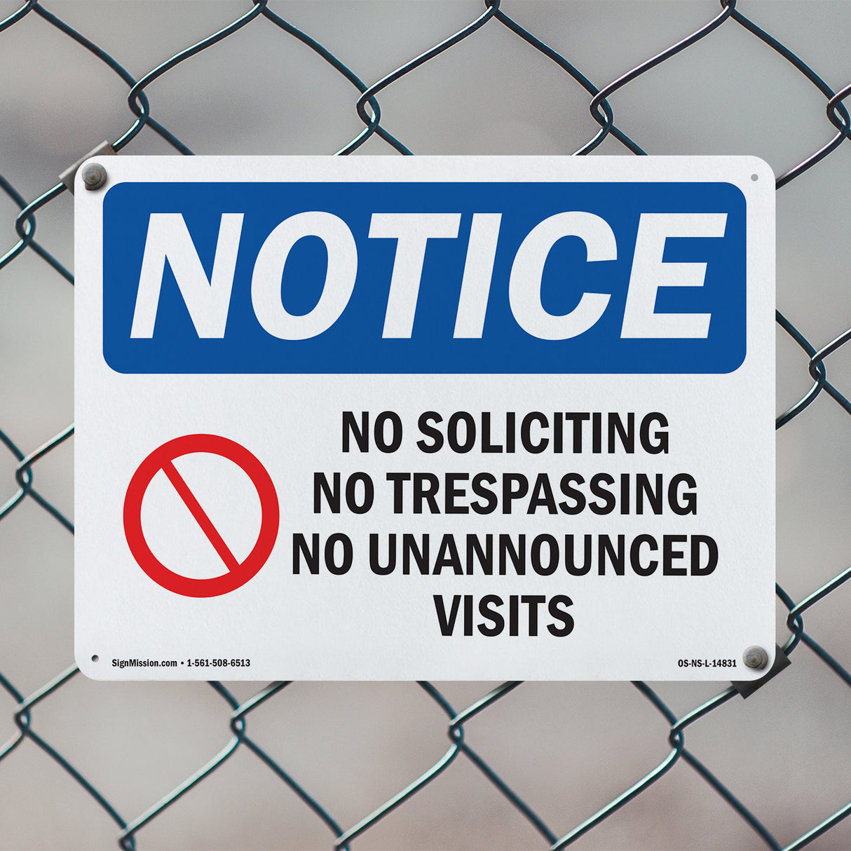 No Soliciting No Trespassing