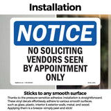 No Soliciting Vendors Seen By Appointment Only