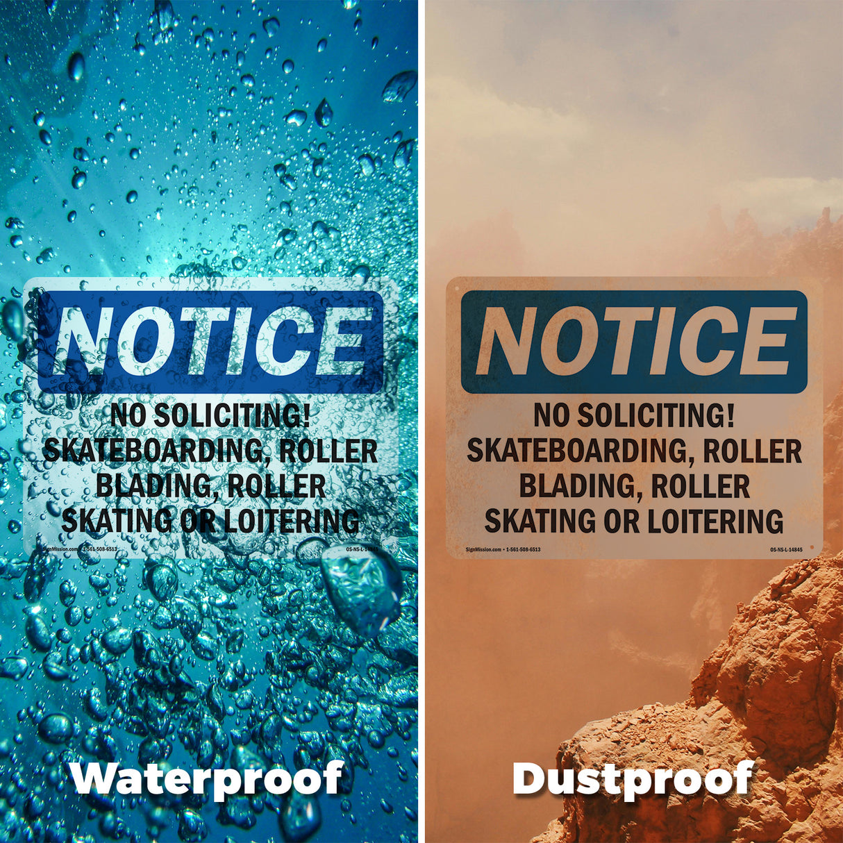 No Soliciting, Skateboarding, Roller Blading,