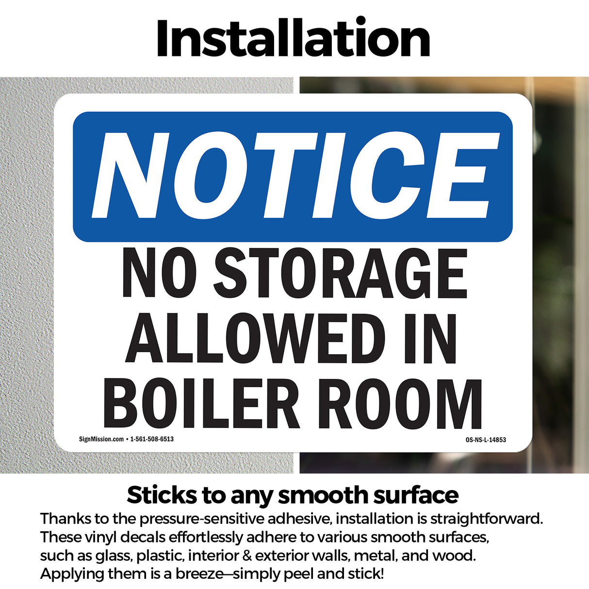 No Storage Allowed In Boiler Room