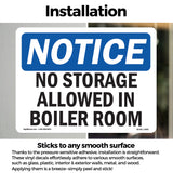 No Storage Allowed In Boiler Room