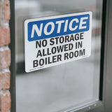 No Storage Allowed In Boiler Room