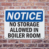 No Storage Allowed In Boiler Room