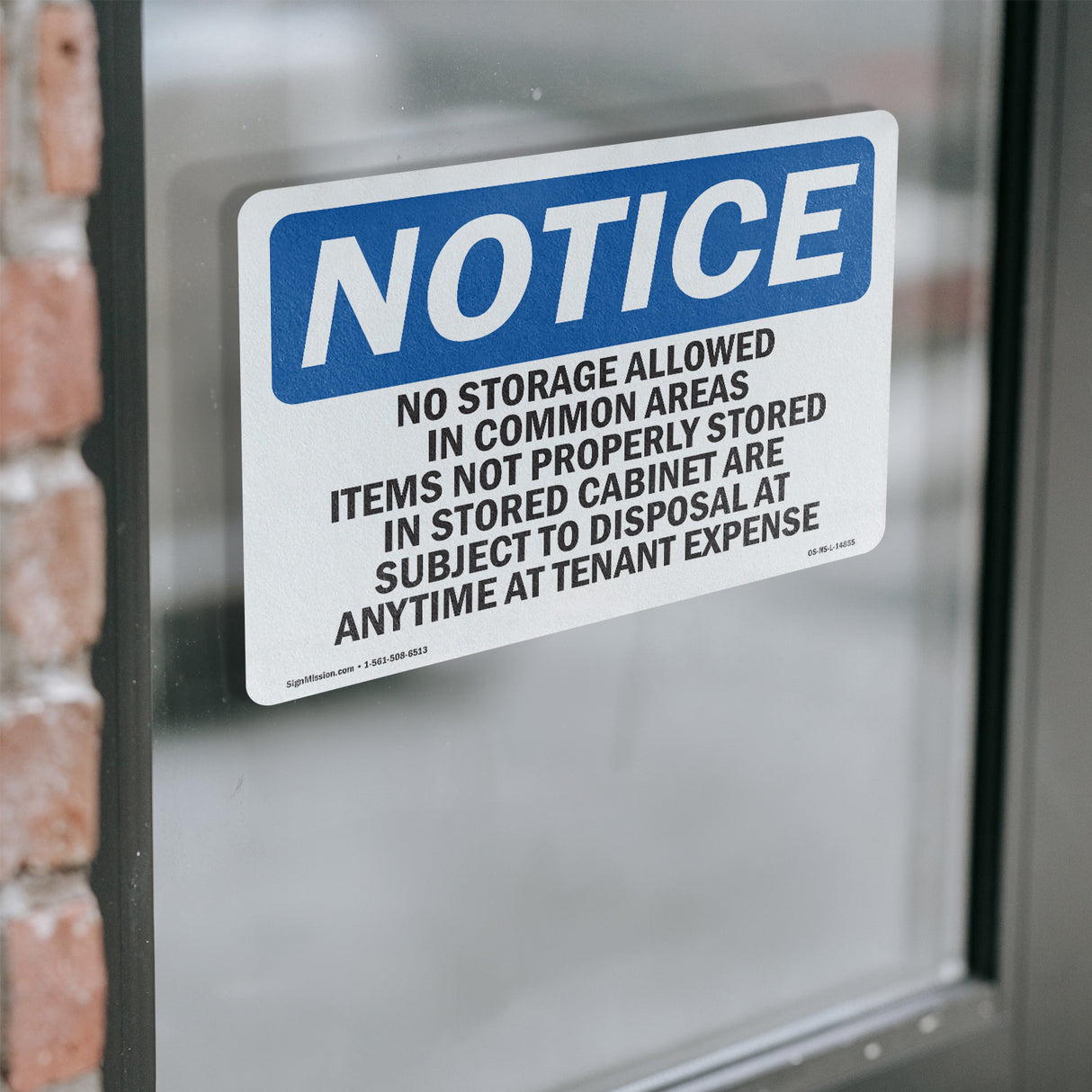 No Storage Allowed In Common Areas Items