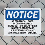 No Storage Allowed In Common Areas Items