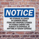 No Storage Allowed In Common Areas Items