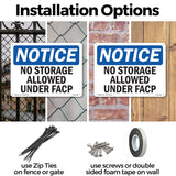 No Storage Allowed Under Facp