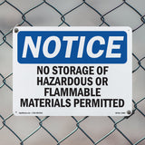 No Storage Of Hazardous Or Flammable Materials