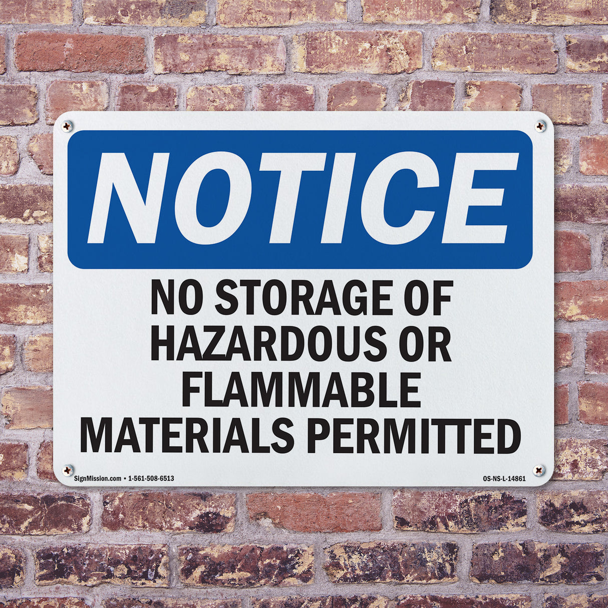 No Storage Of Hazardous Or Flammable Materials