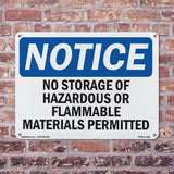 No Storage Of Hazardous Or Flammable Materials