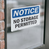 No Storage Permitted
