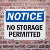 No Storage Permitted