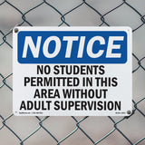 No Students Permitted In This Area Without