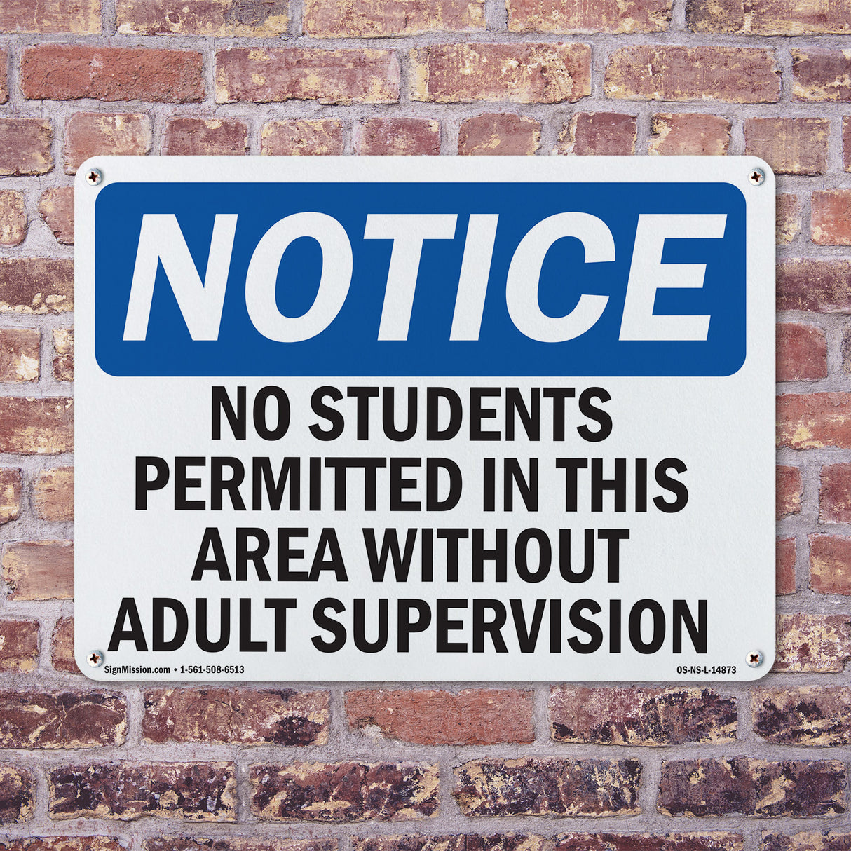 No Students Permitted In This Area Without
